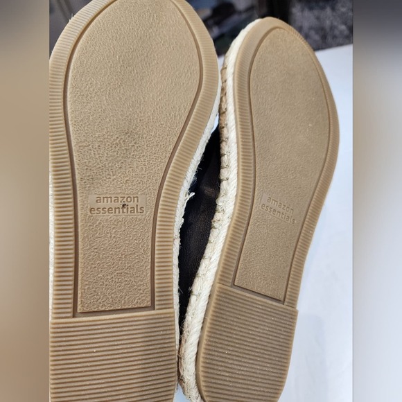 New Black Espadrille Ballet Flats Womens Black Cushion Comfort Slipons Size 6 - Picture 9 of 12